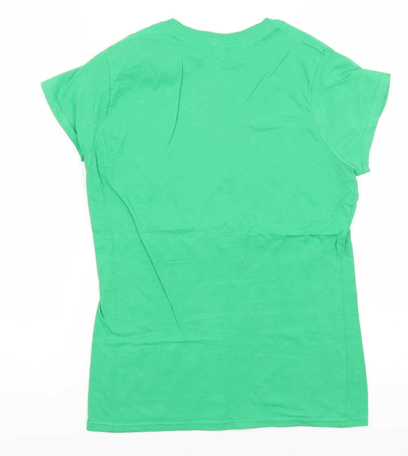 Womens UK Size M Gildan Green Basic T-Shirt