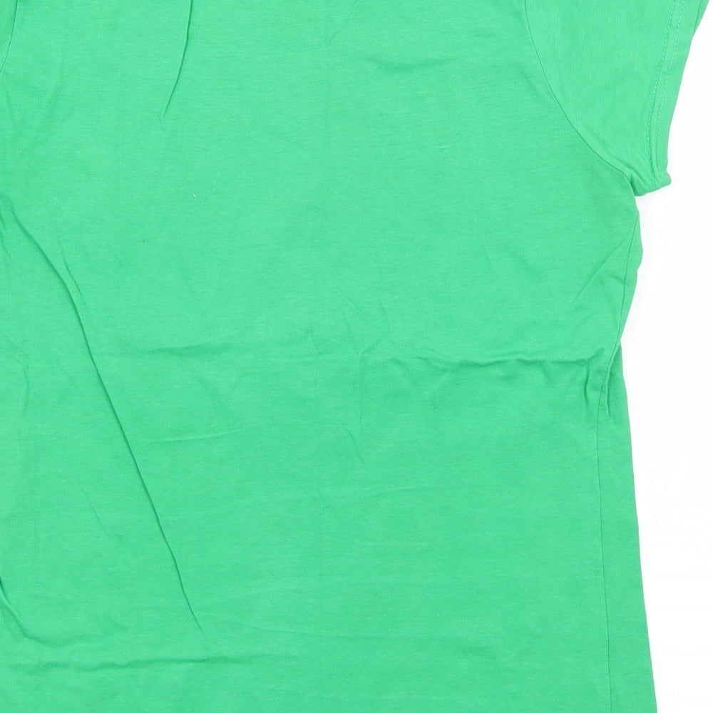 Womens UK Size M Gildan Green Basic T-Shirt