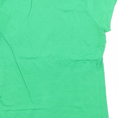 Womens UK Size M Gildan Green Basic T-Shirt