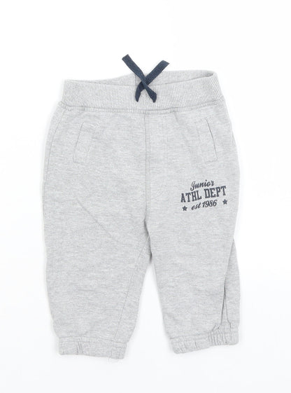 Peacocks Baby Baby Grey   Jogger Trousers Size 6-9 Months