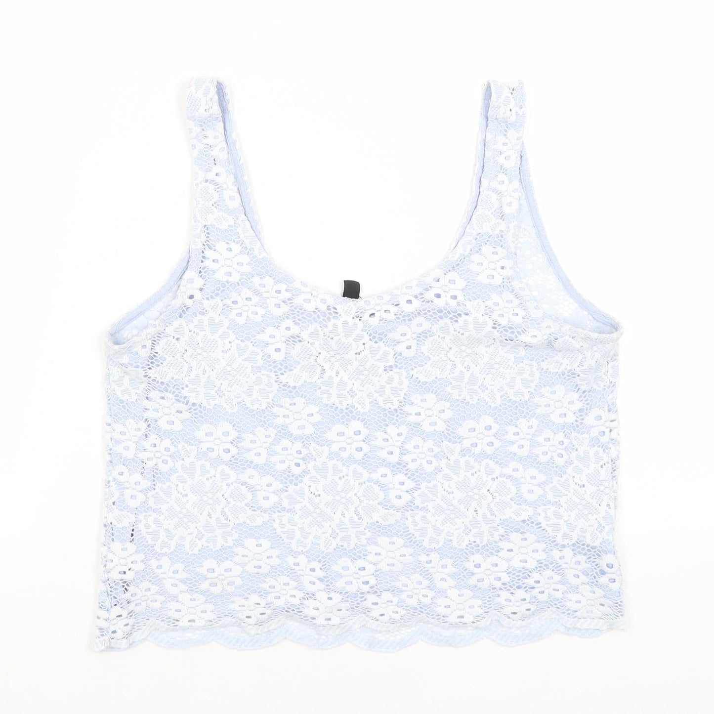 Womens UK Size 6 Topshop Blue Cropped Tank