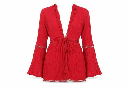 Womens UK Size S River Island Red Shrug Jumper