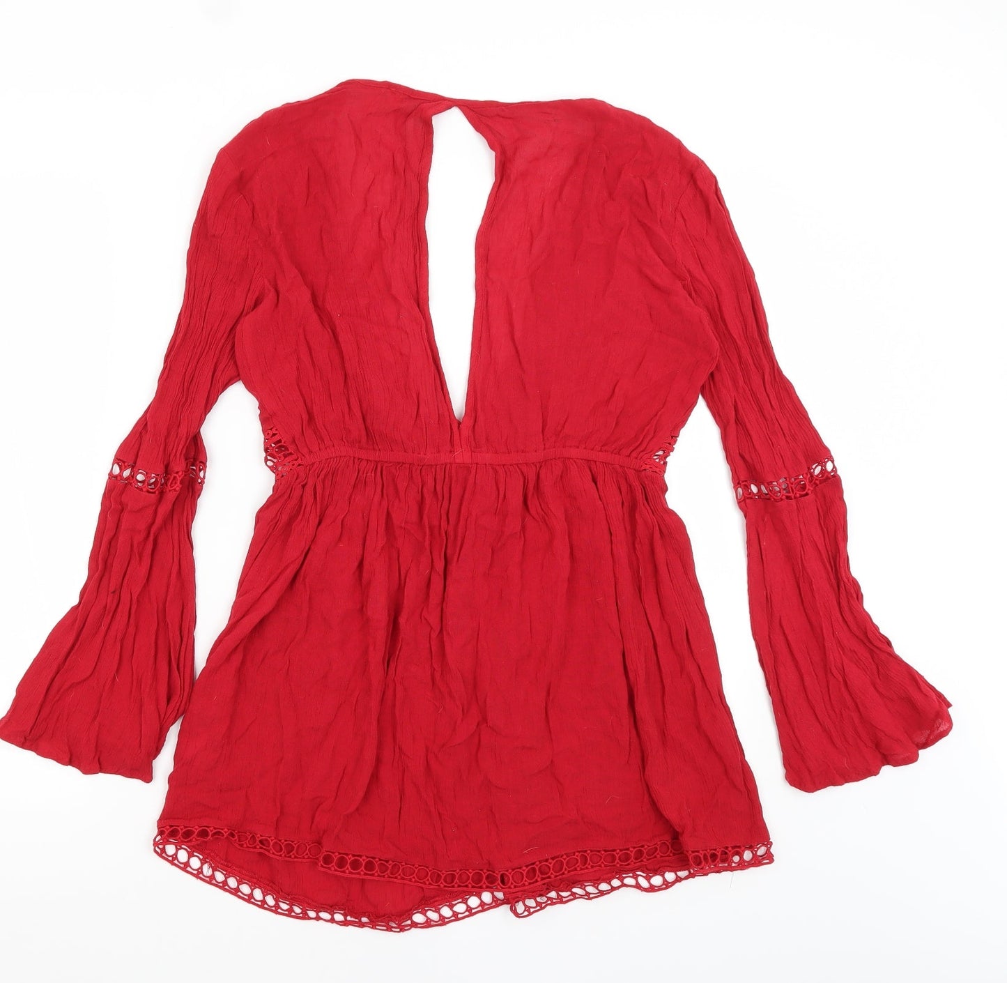 Womens UK Size S River Island Red Shrug Jumper
