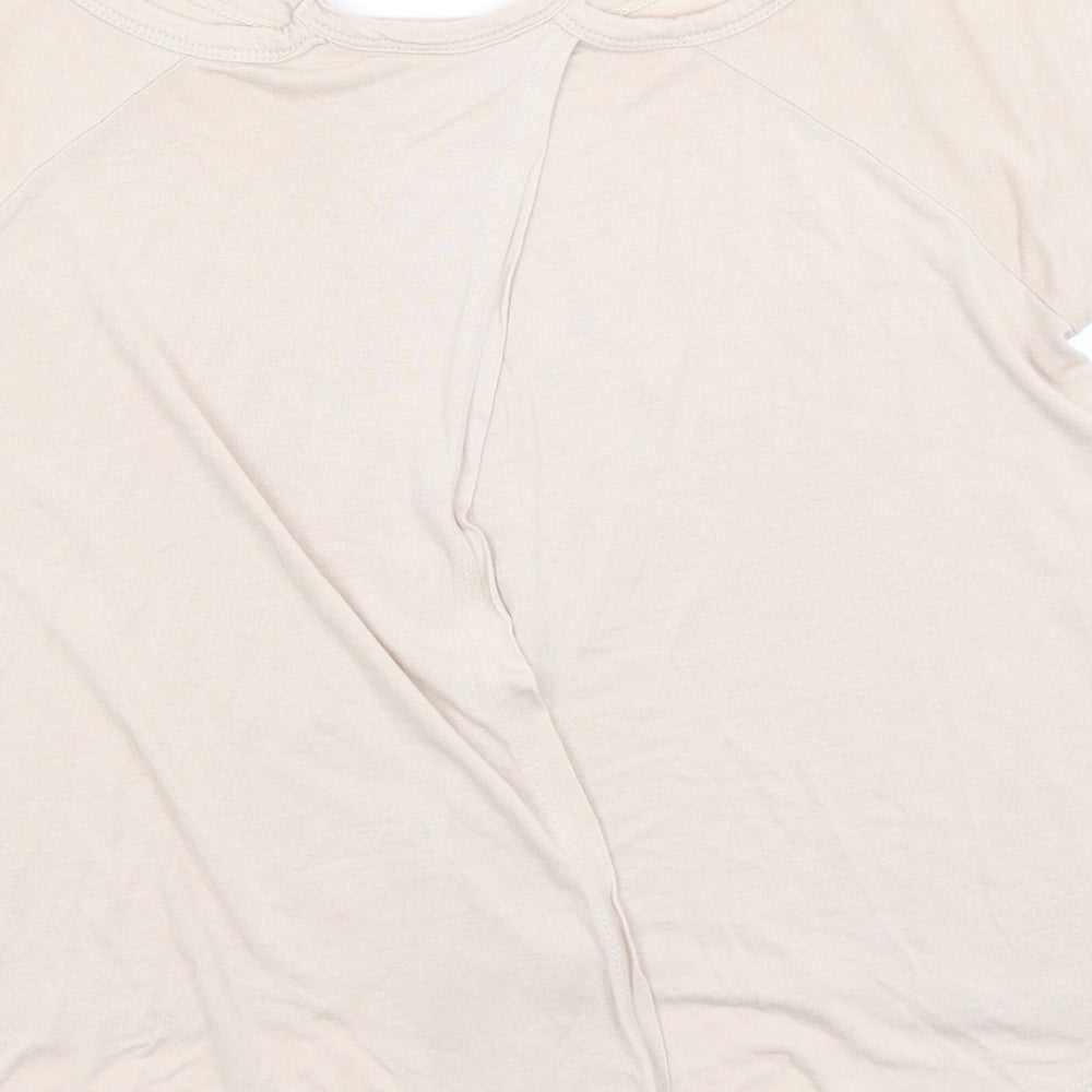 Womens UK Size 10 Internationale Pink Basic T-Shirt