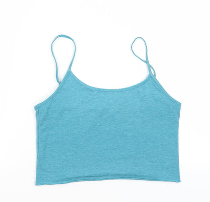 Womens UK Size S Preworn Blue Basic Tank