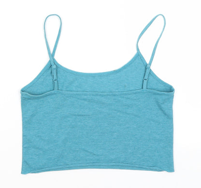 Womens UK Size S Preworn Blue Basic Tank
