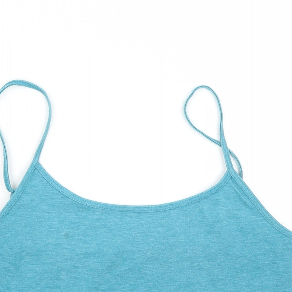 Womens UK Size S Preworn Blue Basic Tank