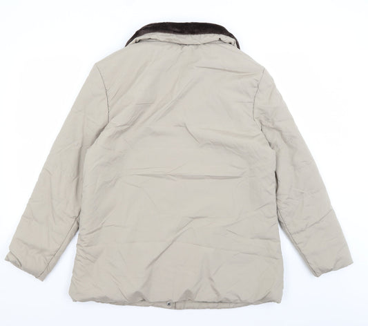 Ann De Lancay Womens Grey   Quilted Coat Size M