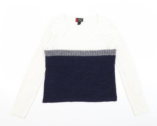 Womens UK Size M Sweater Shop White Pullover Jumper