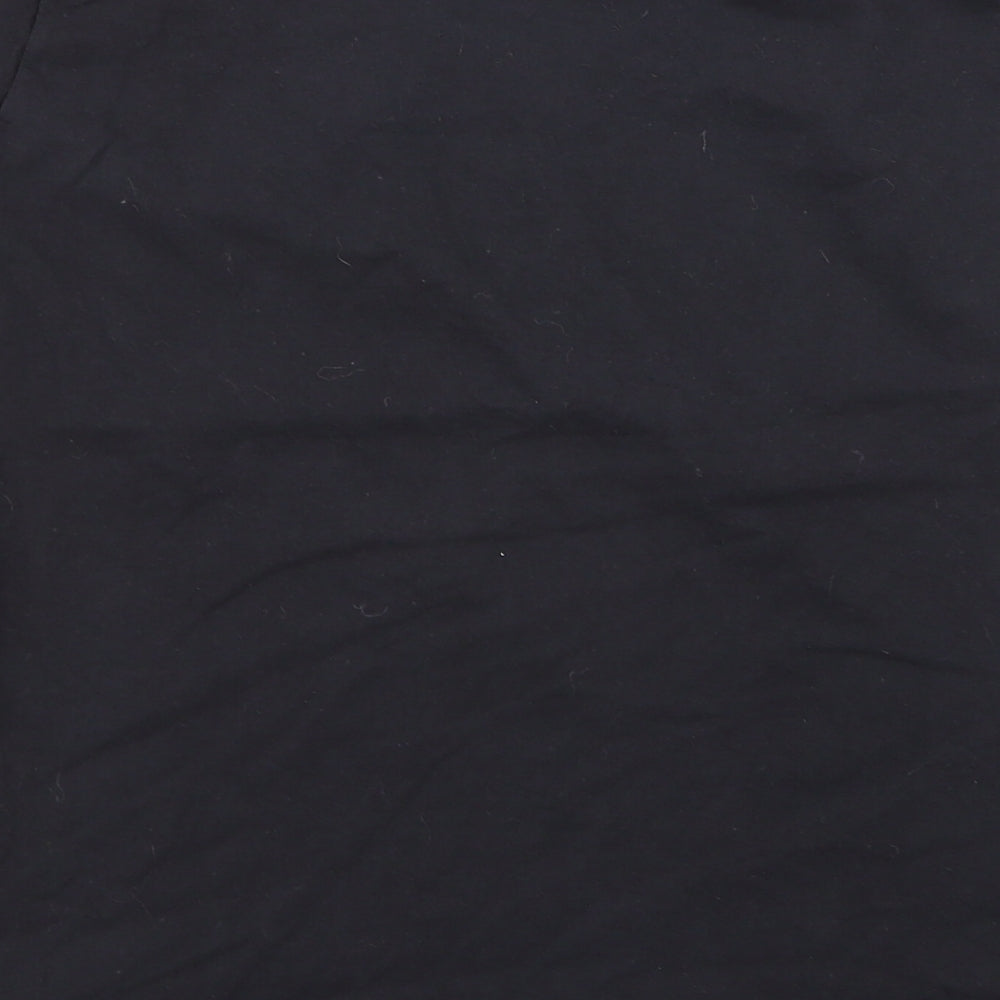 Womens UK Size L Fruit of the Loom Black Basic T-Shirt