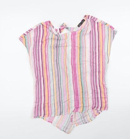 SHEIN  Womens Multicoloured Striped  Basic Blouse Size L