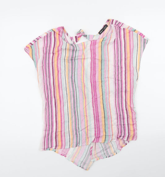 SHEIN  Womens Multicoloured Striped  Basic Blouse Size L