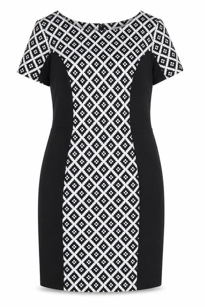 Peacocks Womens Multicoloured Geometric  Fit & Flare  Size 12