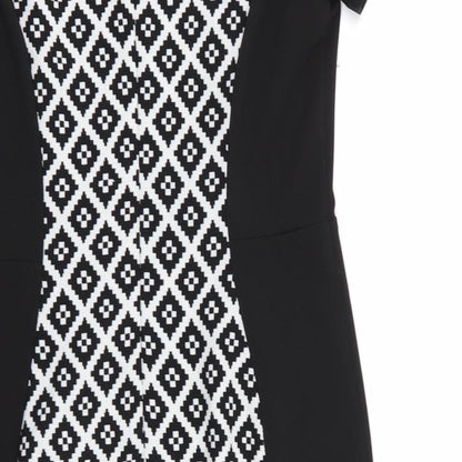 Peacocks Womens Multicoloured Geometric  Fit & Flare  Size 12