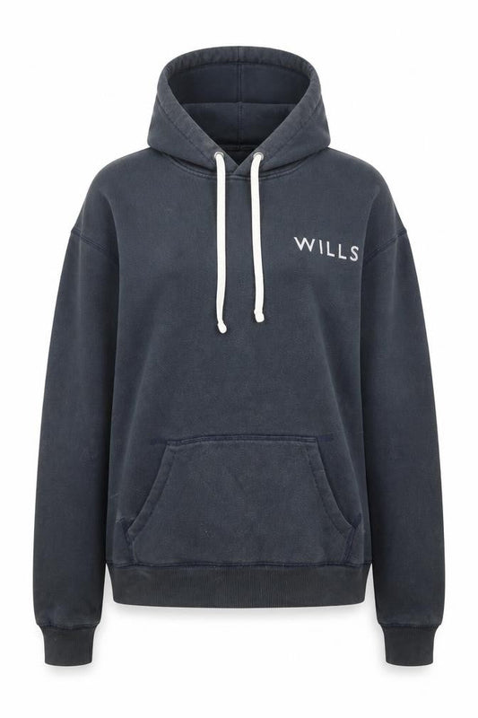 Front view of JACK WILLS women’s blue jumper, size UK 8