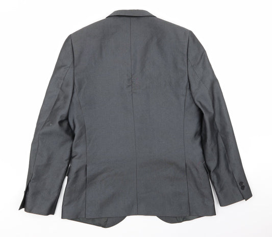 Mens UK Size 40 Moss London Regular Grey Suit Jacket