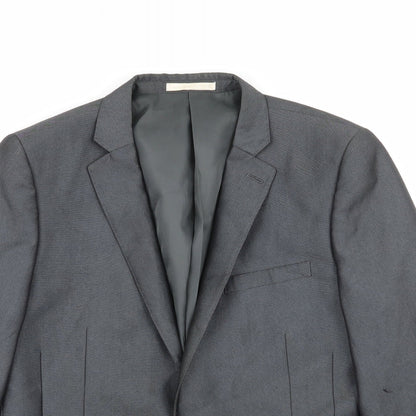 Mens UK Size 40 Moss London Regular Grey Suit Jacket