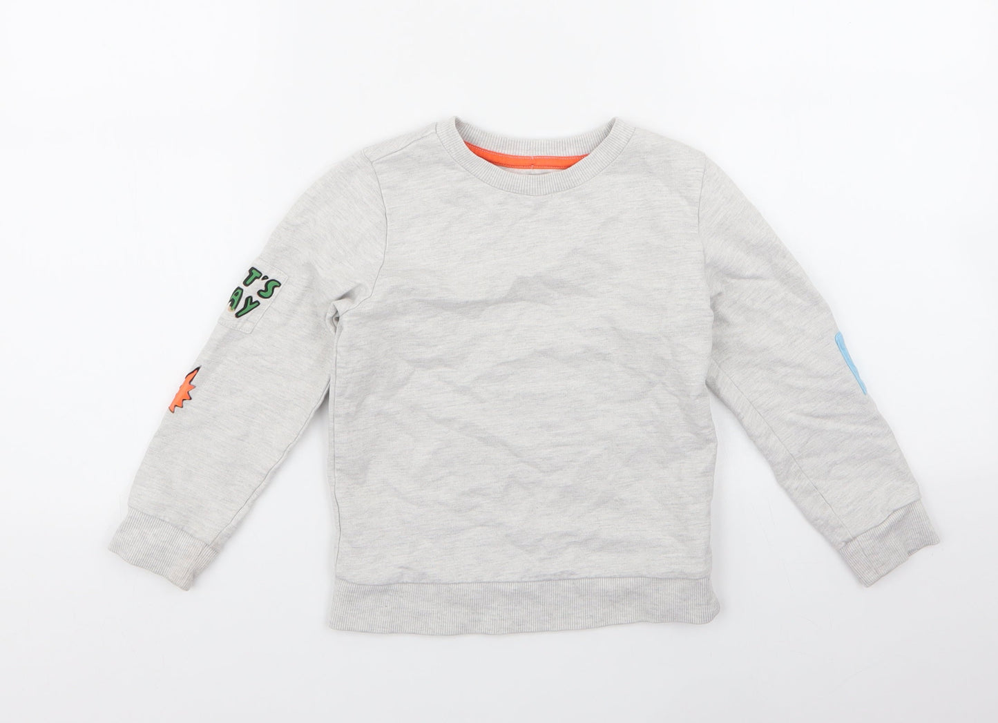 F&F Boys Grey   Pullover Hoodie Size 5-6 Years