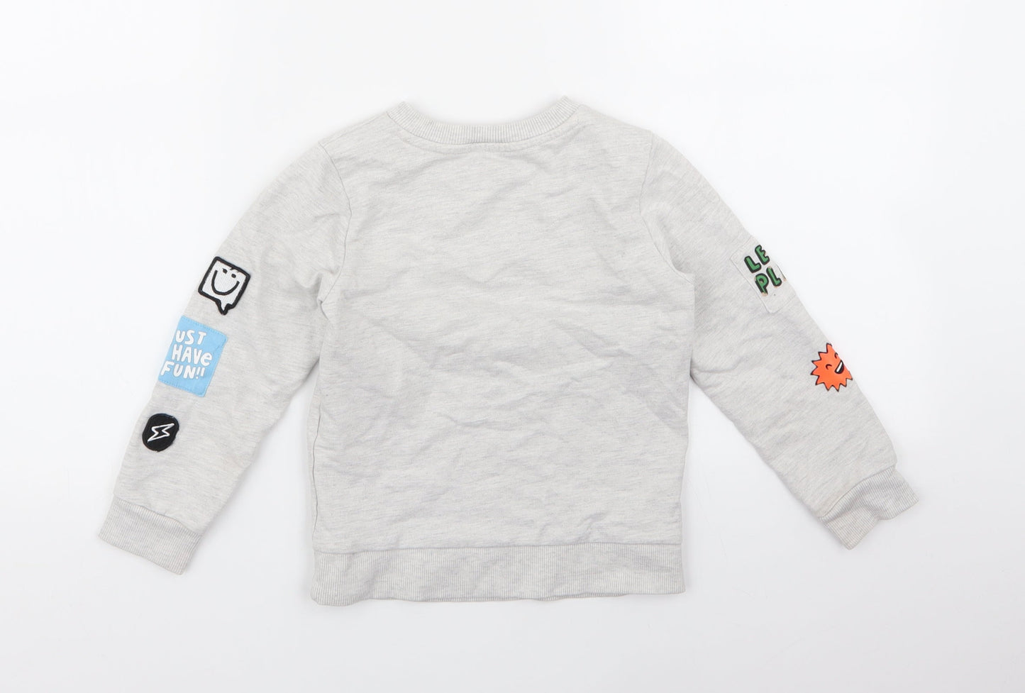F&F Boys Grey   Pullover Hoodie Size 5-6 Years