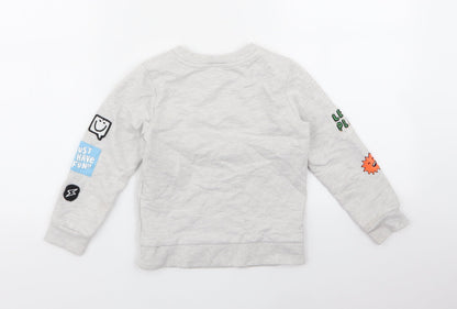 F&F Boys Grey   Pullover Hoodie Size 5-6 Years