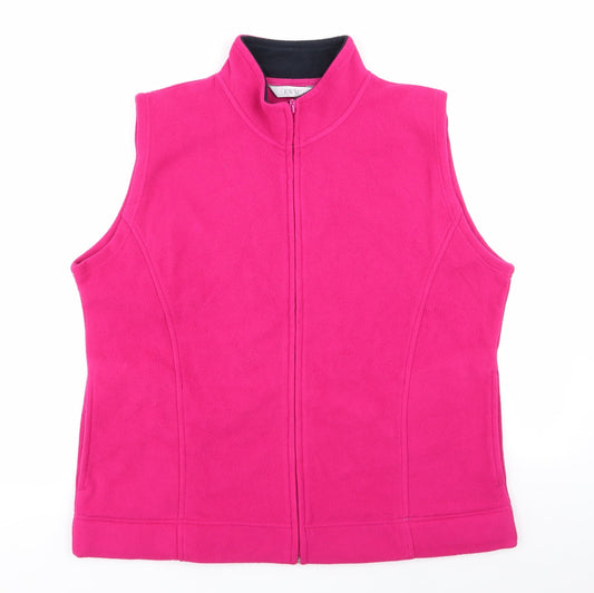 Womens UK Size L EWM Pink Full Zip Jumper