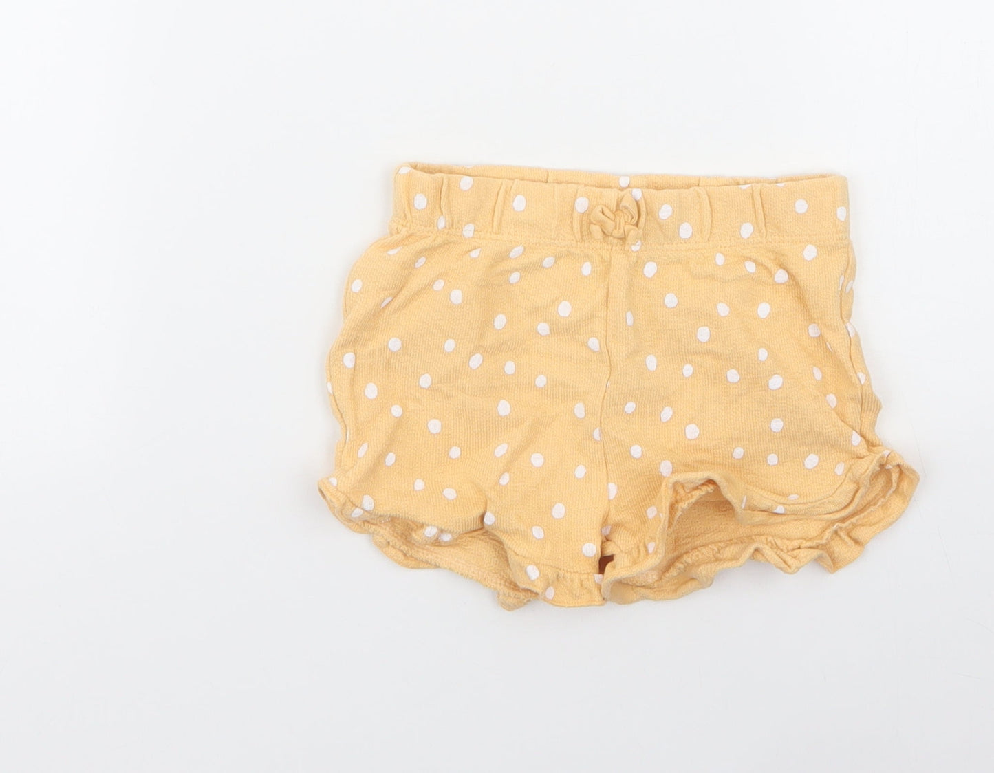 George Girls Yellow Spotted  Capri Trousers Size 12-18 Months