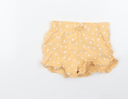 George Girls Yellow Spotted  Capri Trousers Size 12-18 Months