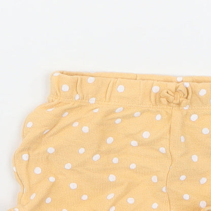 George Girls Yellow Spotted  Capri Trousers Size 12-18 Months