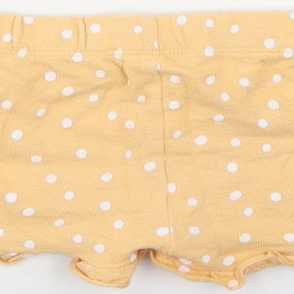 George Girls Yellow Spotted  Capri Trousers Size 12-18 Months
