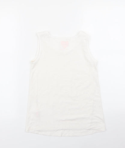F&F Girls White   Basic T-Shirt Size 9-10 Years