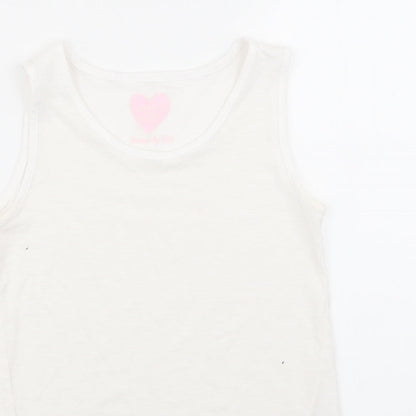 F&F Girls White   Basic T-Shirt Size 9-10 Years