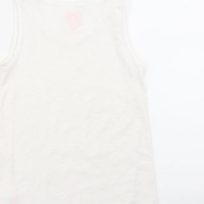 F&F Girls White   Basic T-Shirt Size 9-10 Years