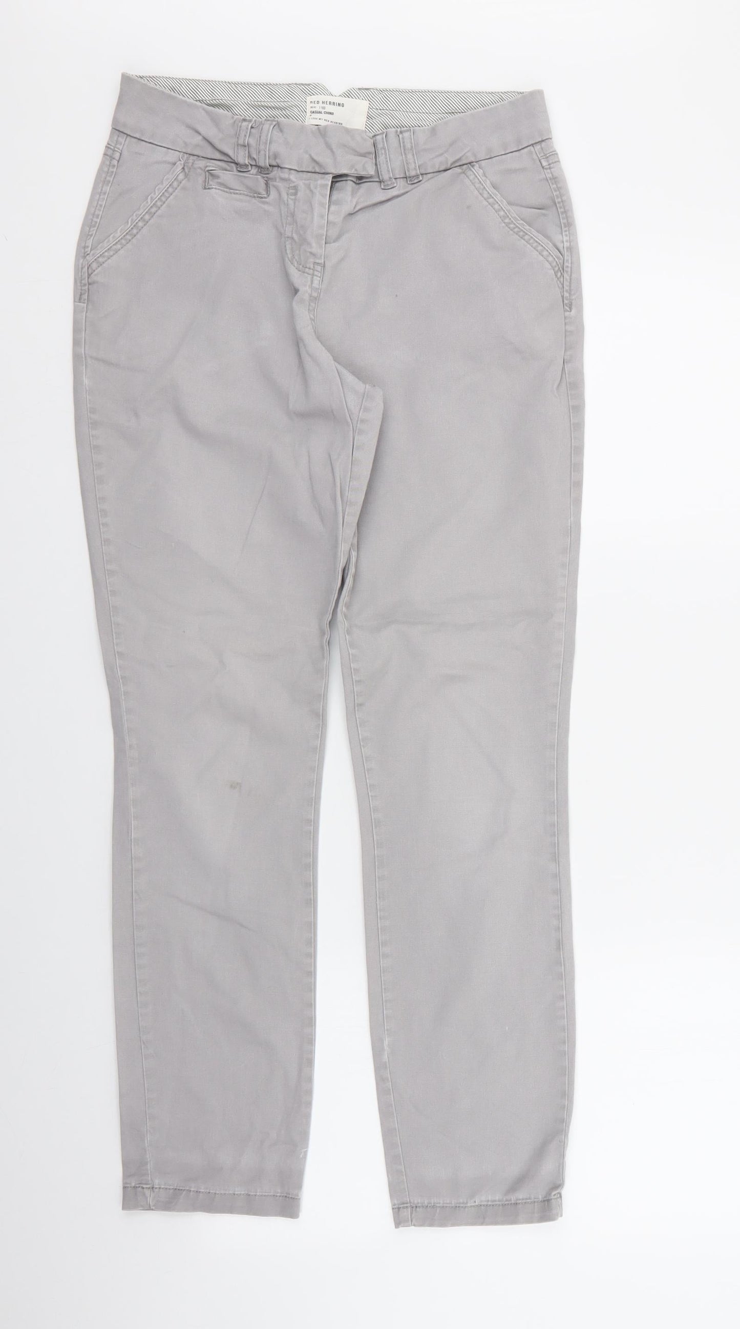 RED HEARING  Womens Grey   Trousers  Size 8 L28 in