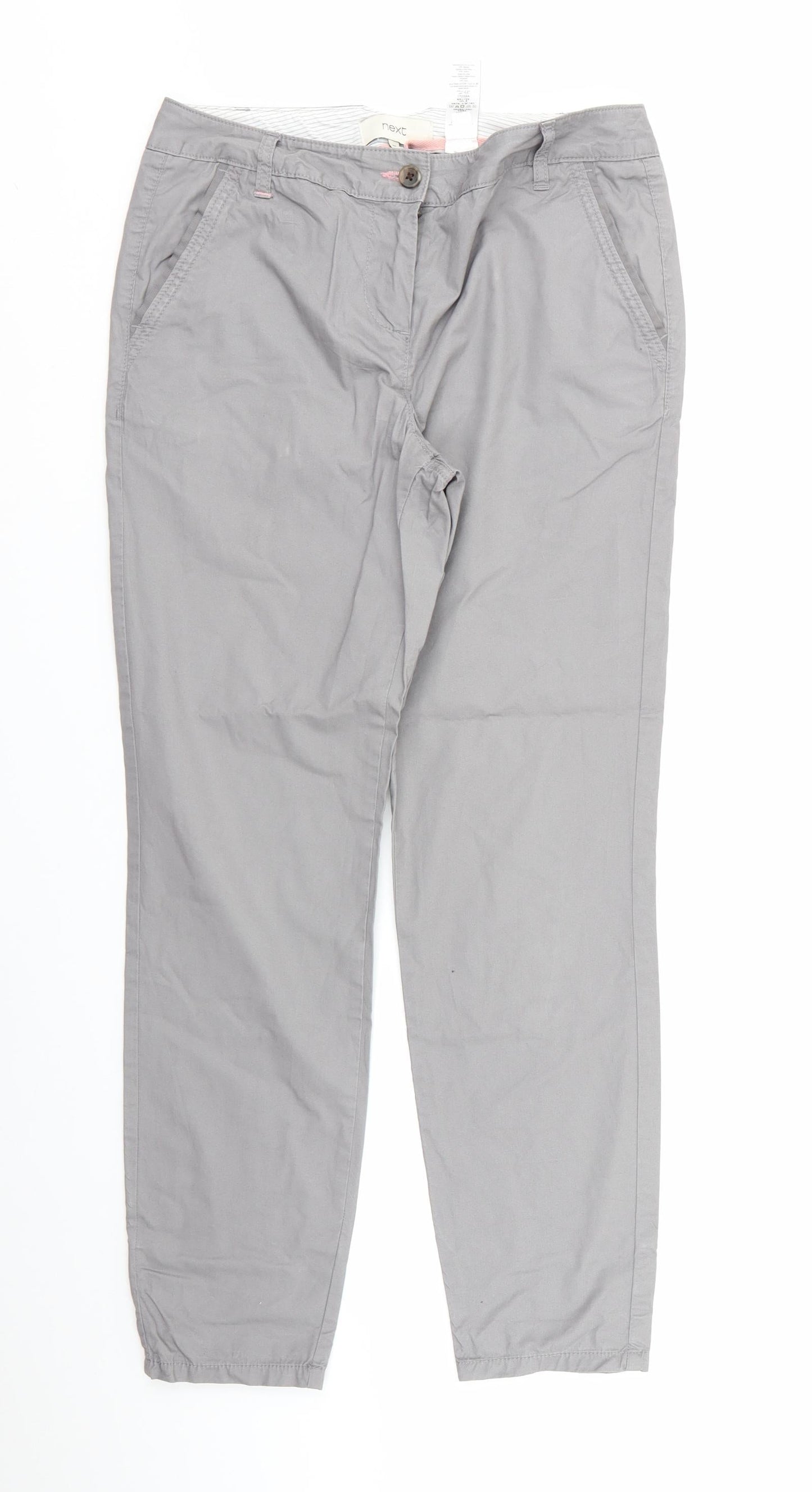 Womens UK Size 8 NEXT Regular Fit  Grey Trousers