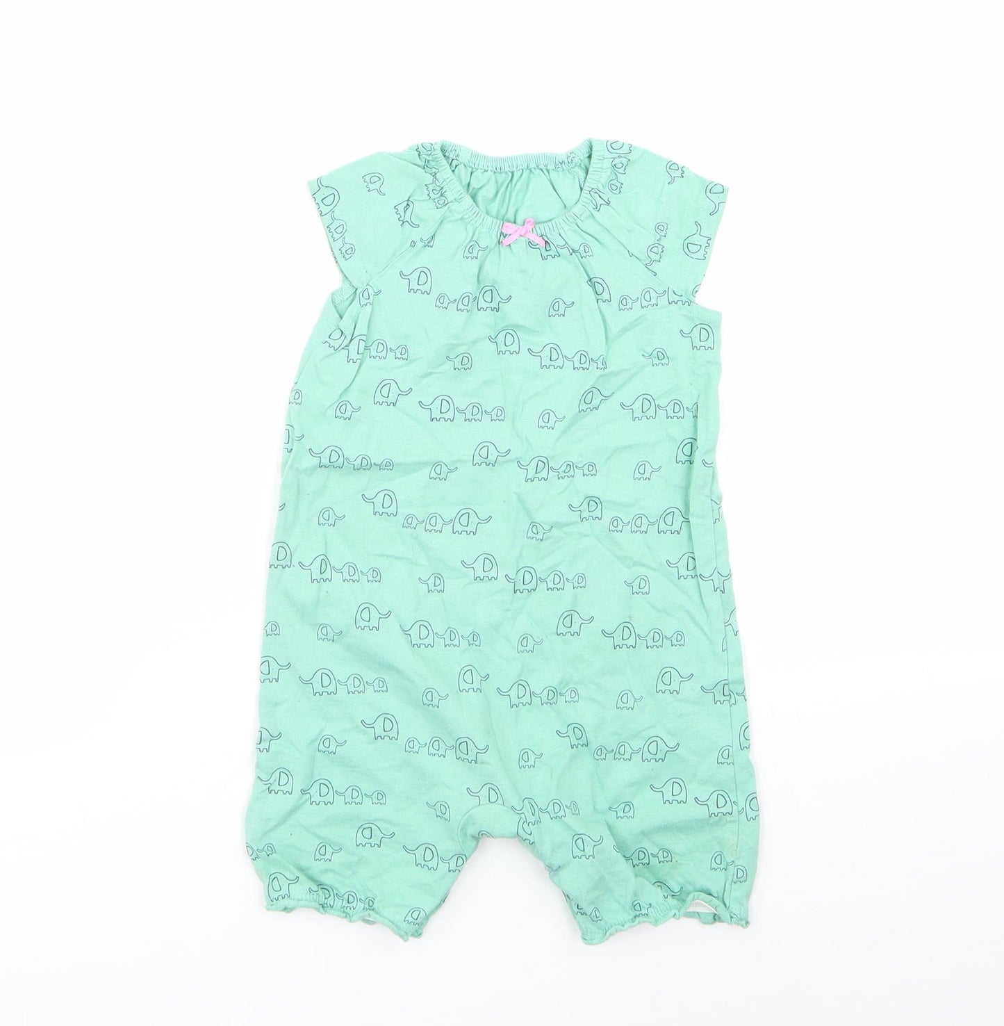 George  Green Animal Print  Babygrow One-Piece Size 12-18 Months