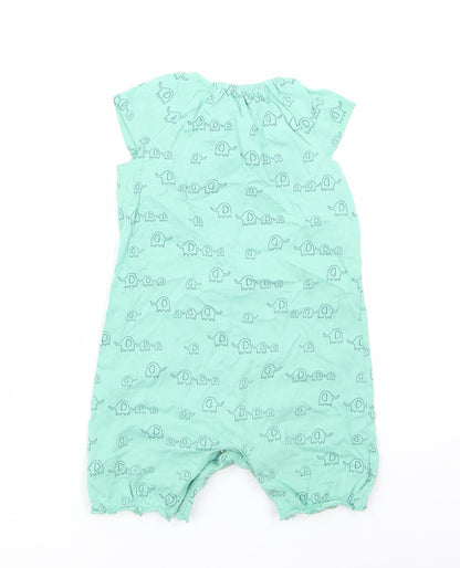 George  Green Animal Print  Babygrow One-Piece Size 12-18 Months