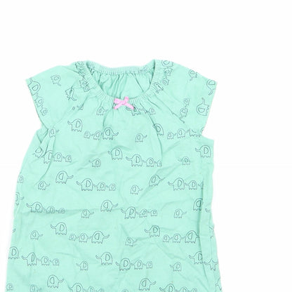 George  Green Animal Print  Babygrow One-Piece Size 12-18 Months