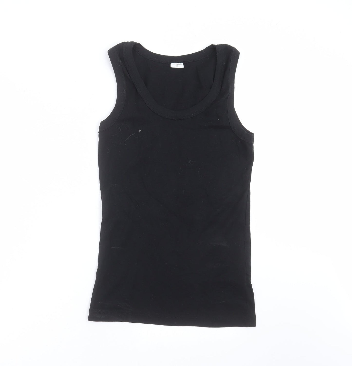 ETHEL AUSTIN Womens Black   Basic Tank Size 16
