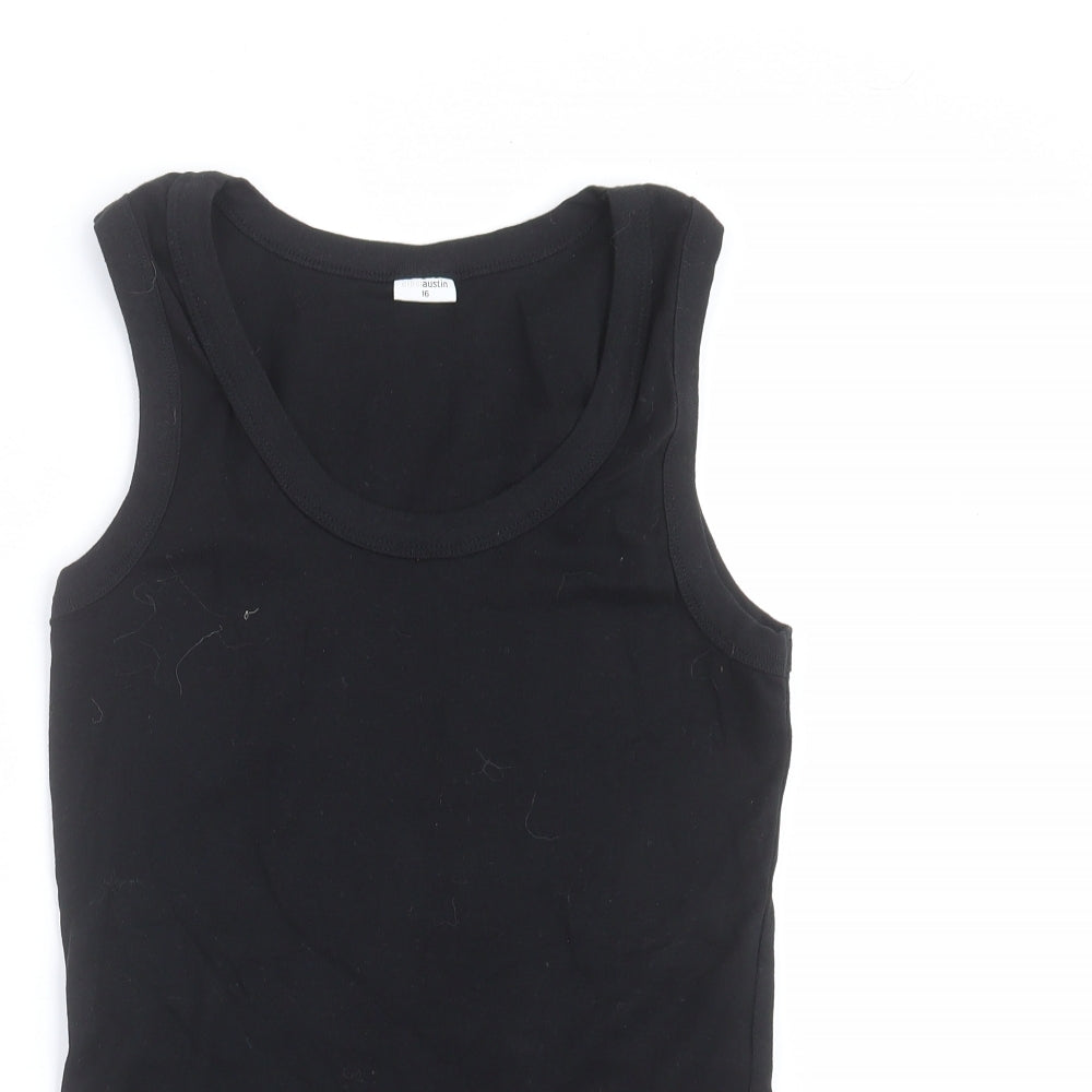 ETHEL AUSTIN Womens Black   Basic Tank Size 16
