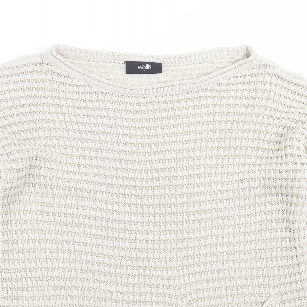 Womens UK Size S Wallis Beige Pullover Jumper