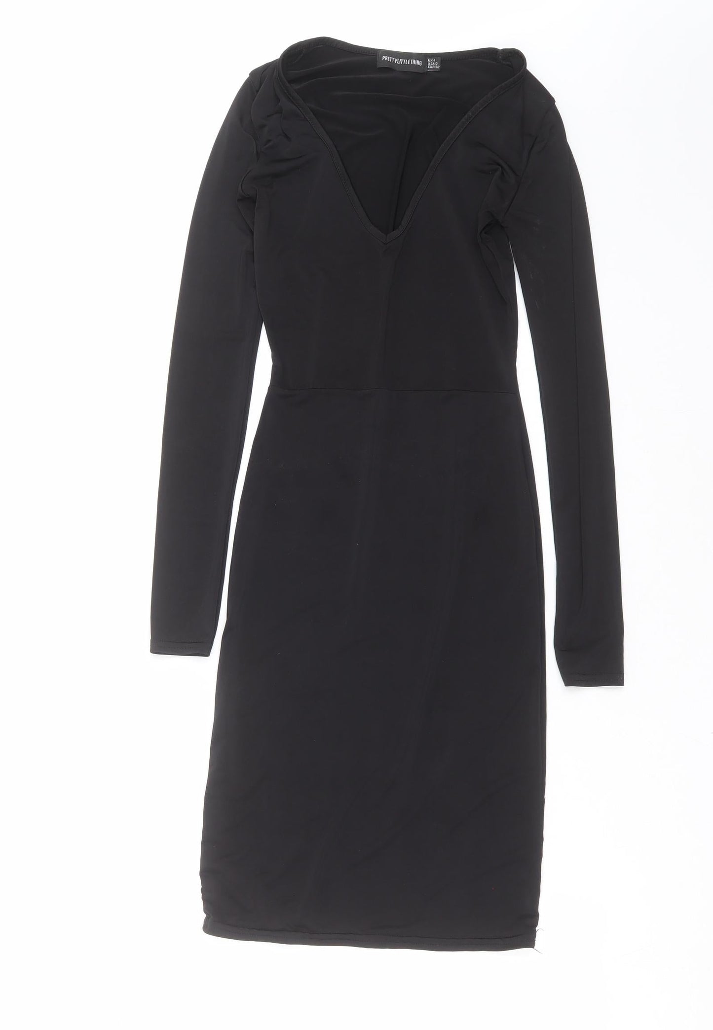 PRETTYLITTLETHING Womens Black   Bodycon  Size 4