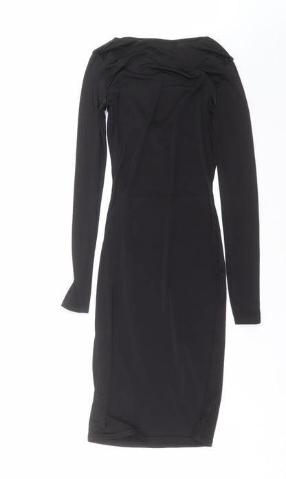 PRETTYLITTLETHING Womens Black   Bodycon  Size 4