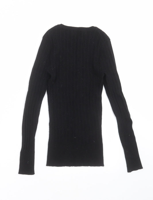 Primark Womens Black  Knit Pullover Jumper Size XS