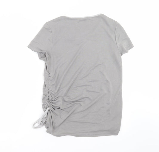 Womens UK Size 12 Roman Grey Basic T-Shirt