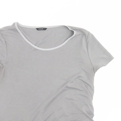 Womens UK Size 12 Roman Grey Basic T-Shirt