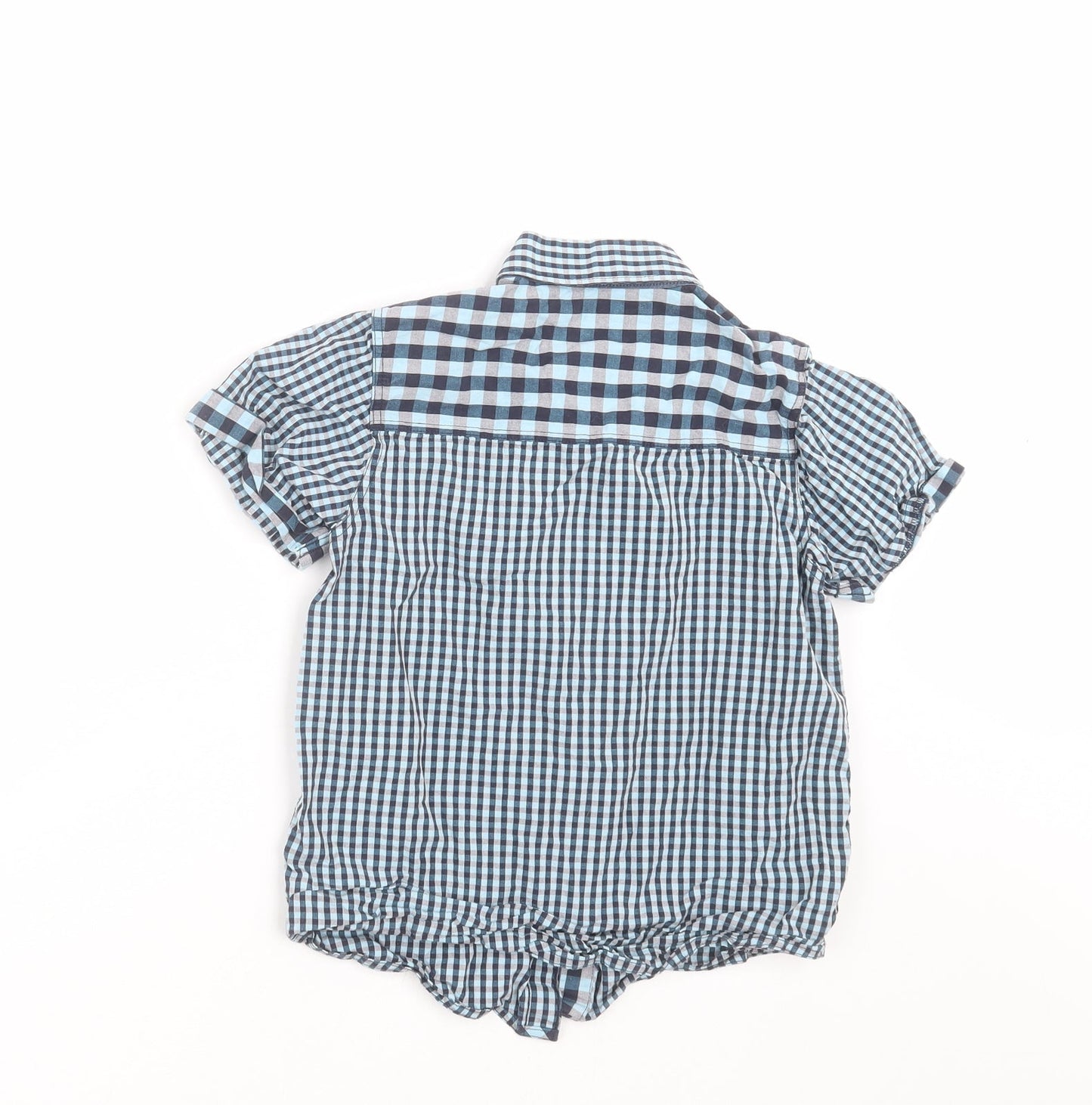 Matalan Boys Blue Check  Basic Button-Up Size 6-7 Years