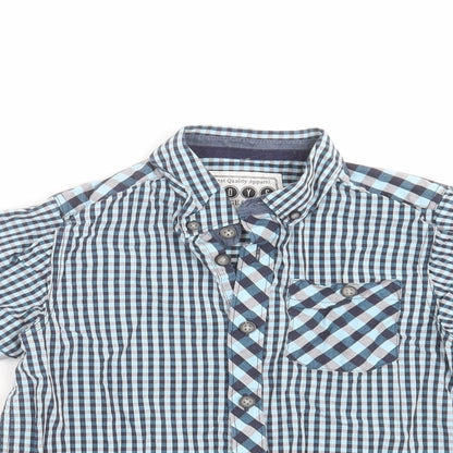 Matalan Boys Blue Check  Basic Button-Up Size 6-7 Years