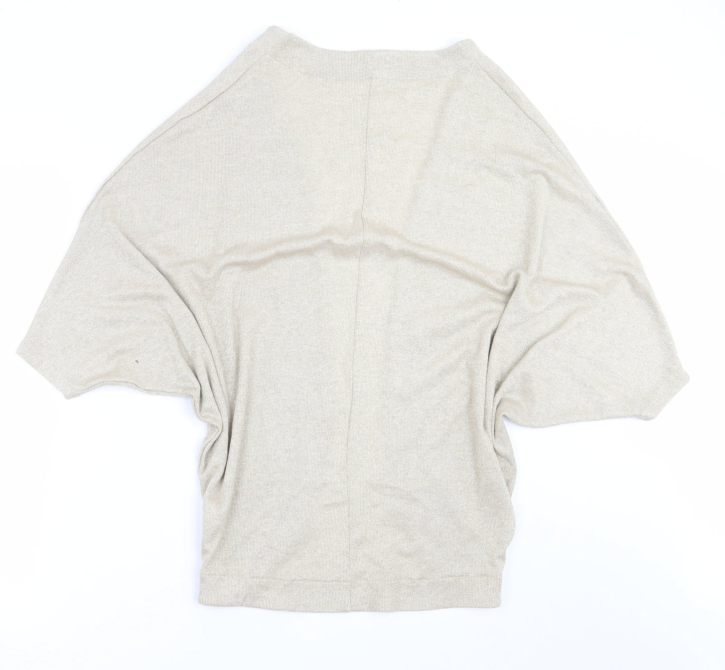 Womens UK Size 10 River Island Gold Cardigan Jumper