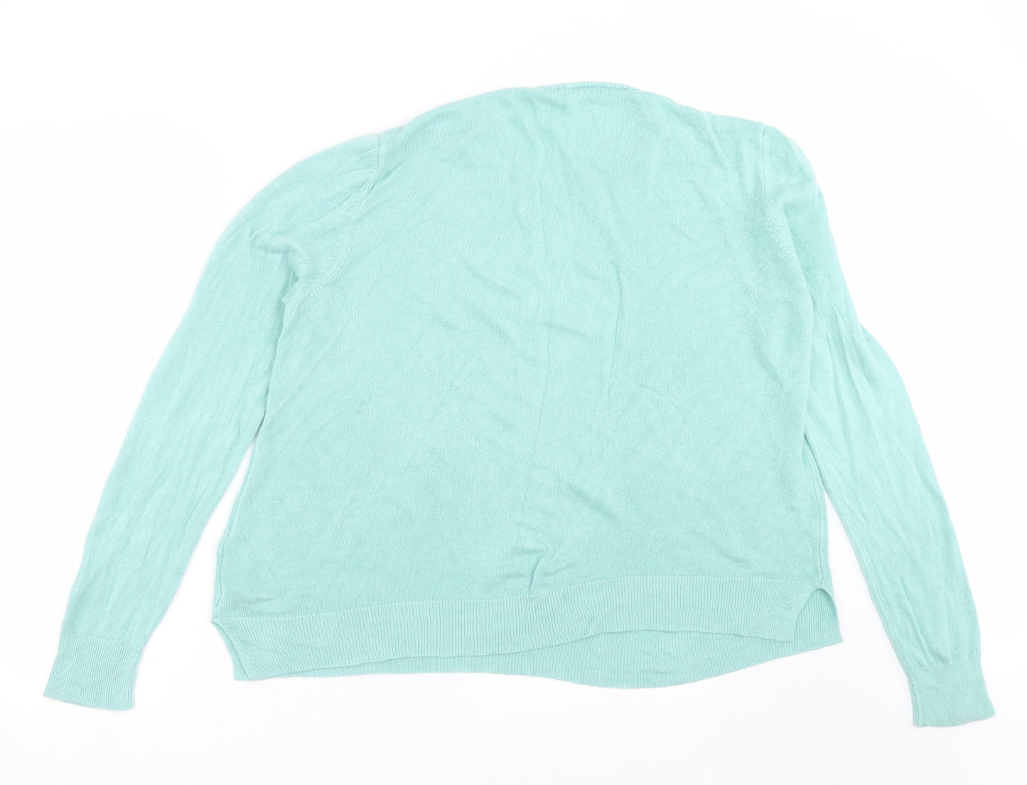 Womens UK Size 22 Marks and Spencer Green Pullover Jumper