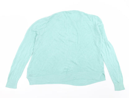 Womens UK Size 22 Marks and Spencer Green Pullover Jumper